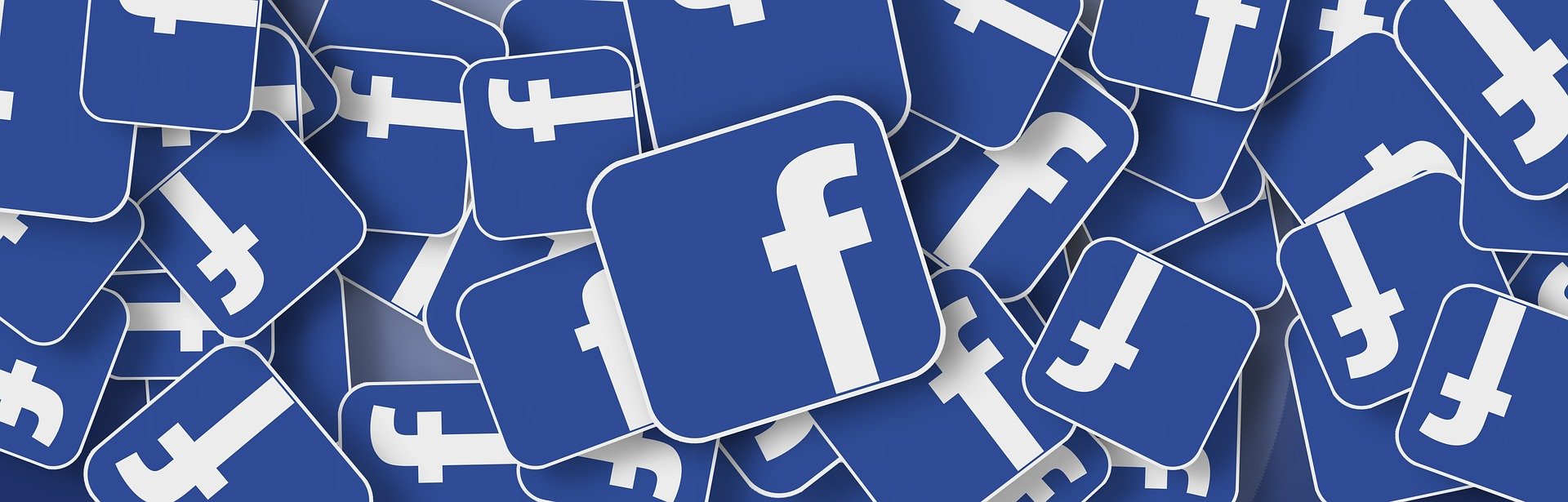 Várias plaquinhas do Facebook cobrindo toda a imagem